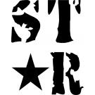 Stencil Schablone STAR